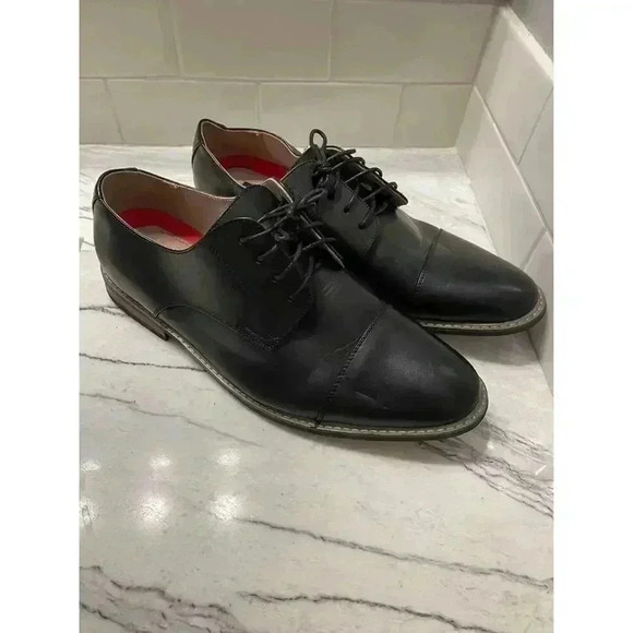Bruno Marc Moda Italy Prince-6-Black Classic Modern Oxford Wingtip Size 13 Wide - Picture 2 of 6